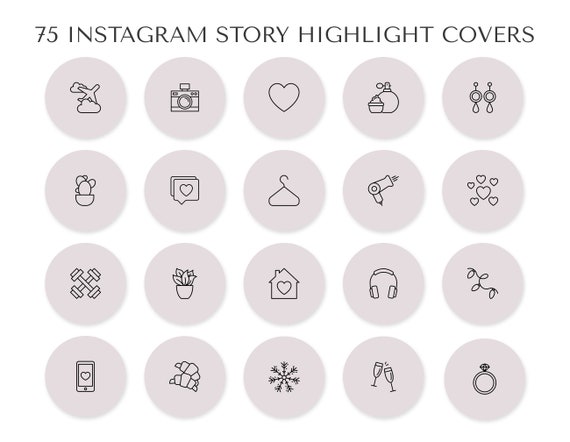 Bundle of 75 Instagram Stories Highlight Icons Ready-to-use | Etsy