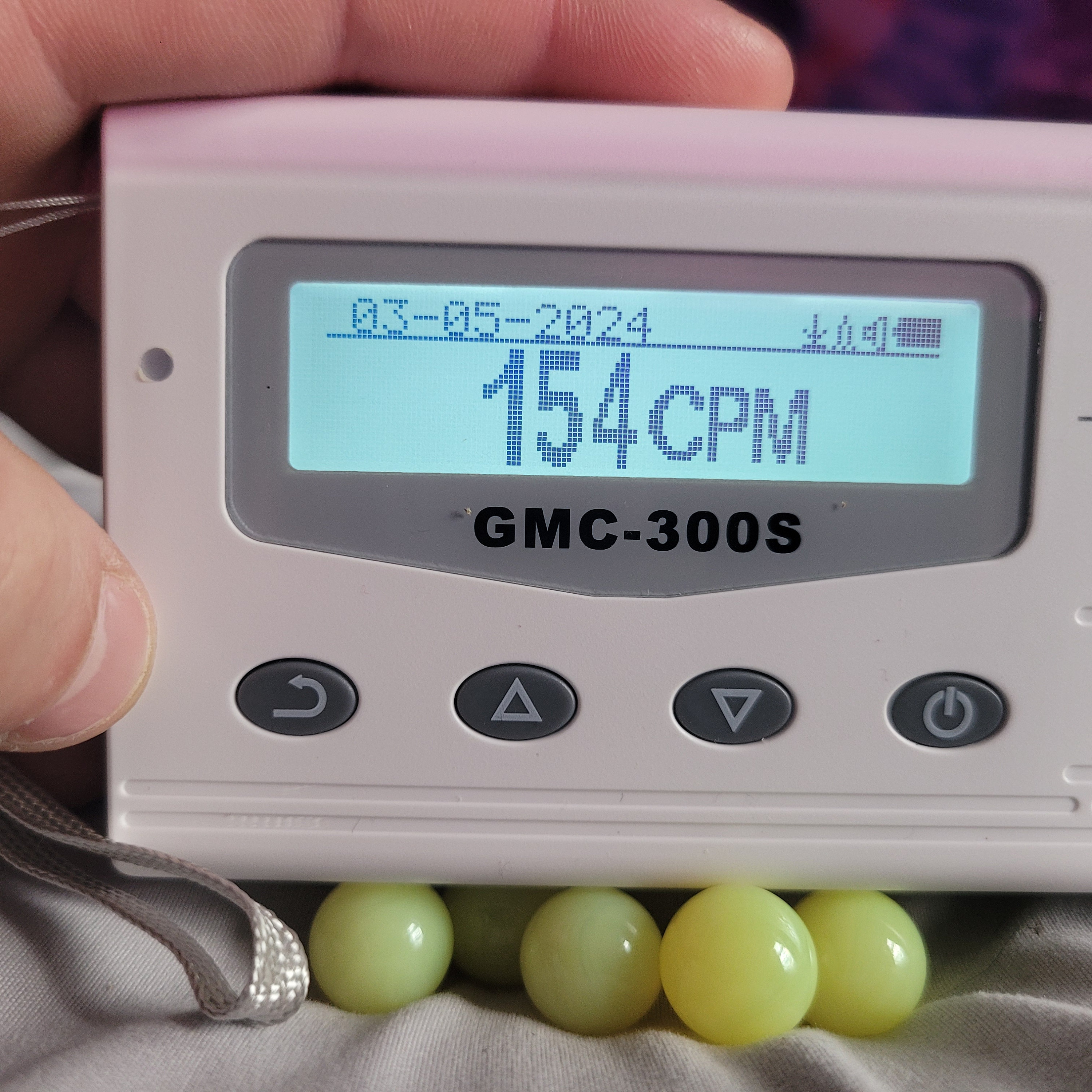 Necklace With Yellow Uranium Marble Radioactive Jewelry Uv Reactive Etsy