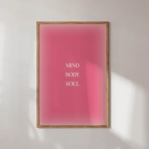 Pink Aura Gradient Aesthetic Print | Trendy Art Poster | Digital Download