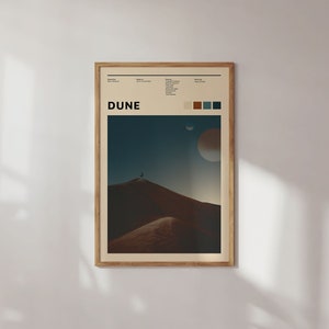 Dune (2021) Inspired Movie Poster, Retro Aesthetic Print, Minimalist Trendy Wall Art | Digital Print