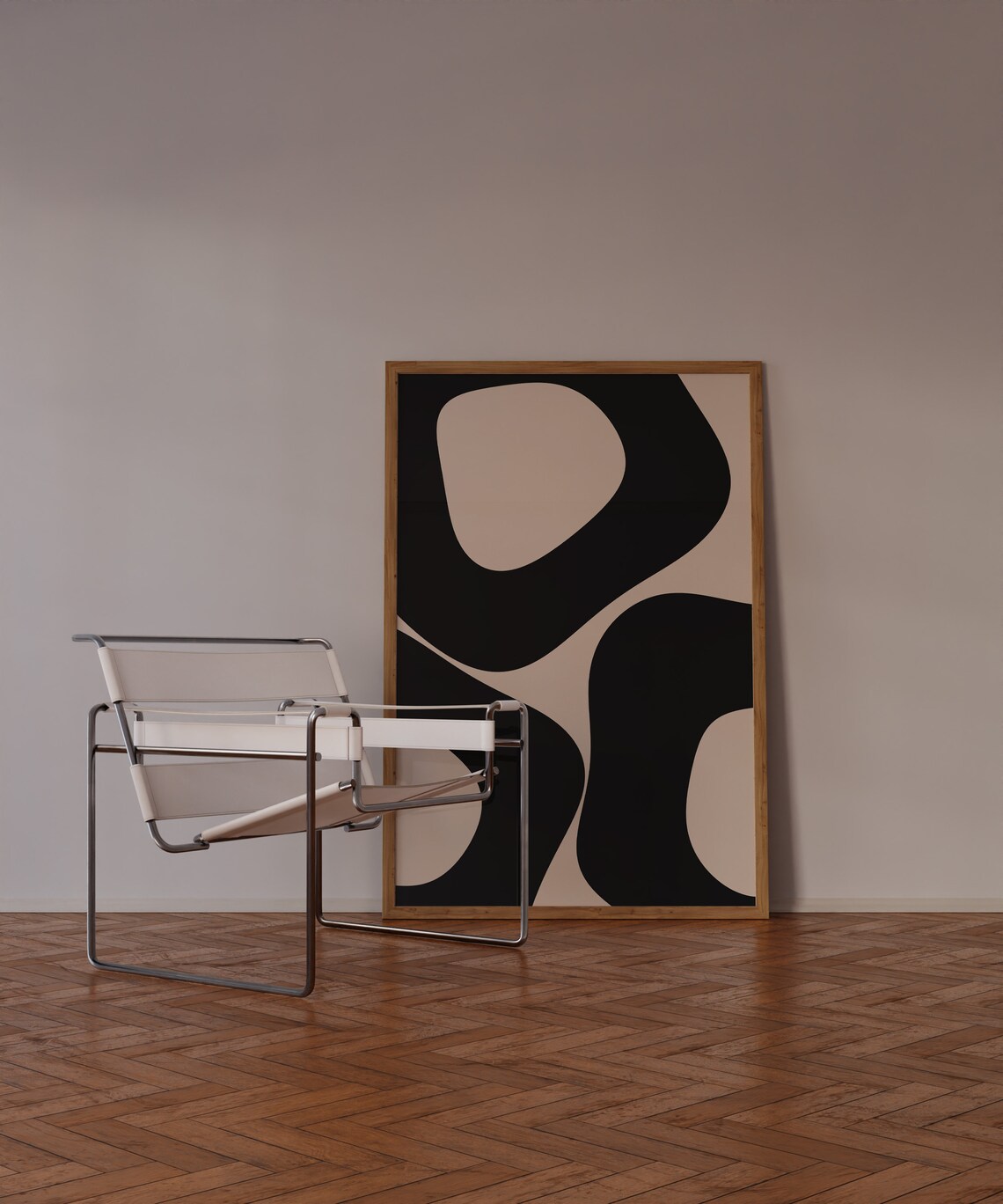 Neutral Abstract Art Set of 2, Mid Century Modern Art Set, Boho Wall ...