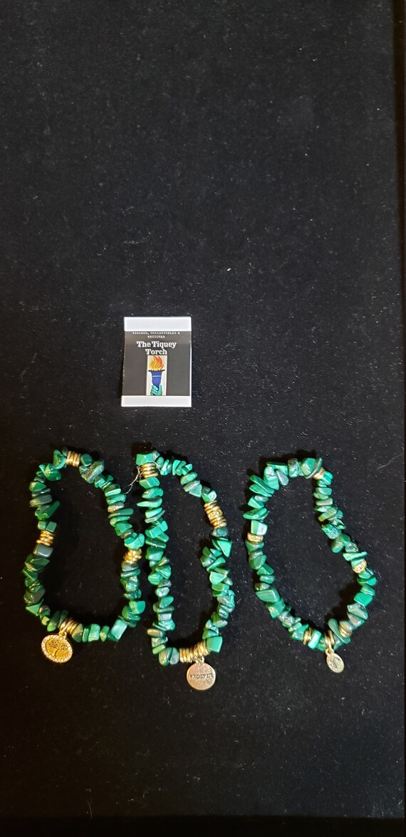 Costume Jewelry Jade Bracelets -Set of 3