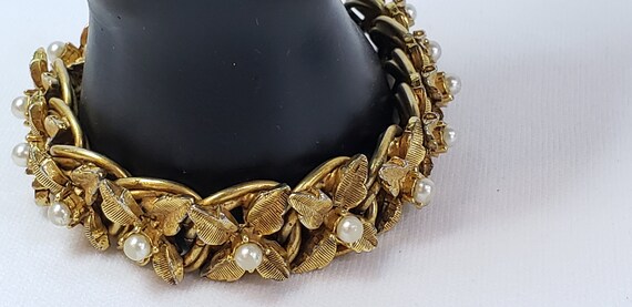 Vintage Florenza Faux Pearl Bracelet - image 3