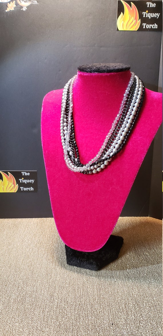 Vintage Premier Design Multi Strand Necklace with Nat… - Gem