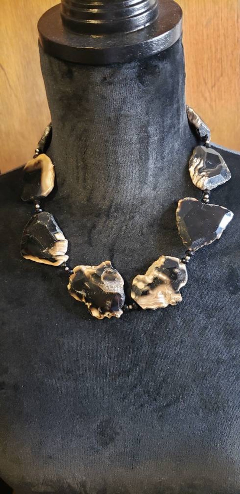 Vintage Rough Stone Choker Necklace
