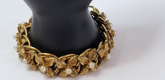 Vintage Florenza Faux Pearl Bracelet - image 1