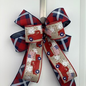 Firework Bow, Patriotic Bow