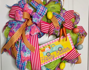 Easter Wreath, Spring Wreath, Bright/Colorful Wreath