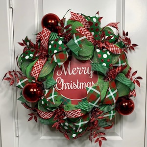 Christmas Wreath, Christas Decor, Merry Christmas Wreath