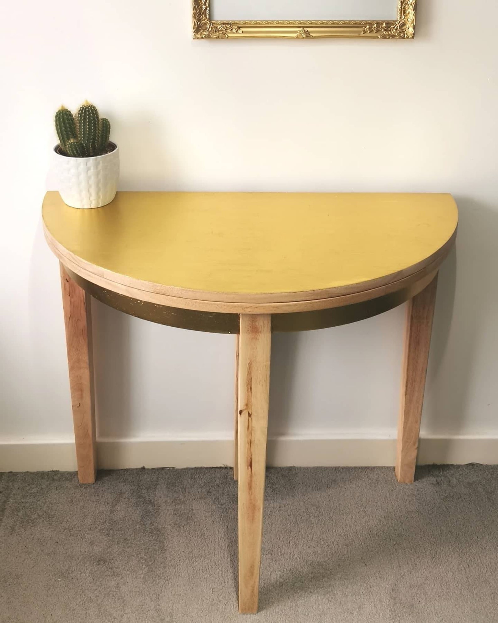 Half Moon Console Table Extendable Table Gold Table Hallway Table