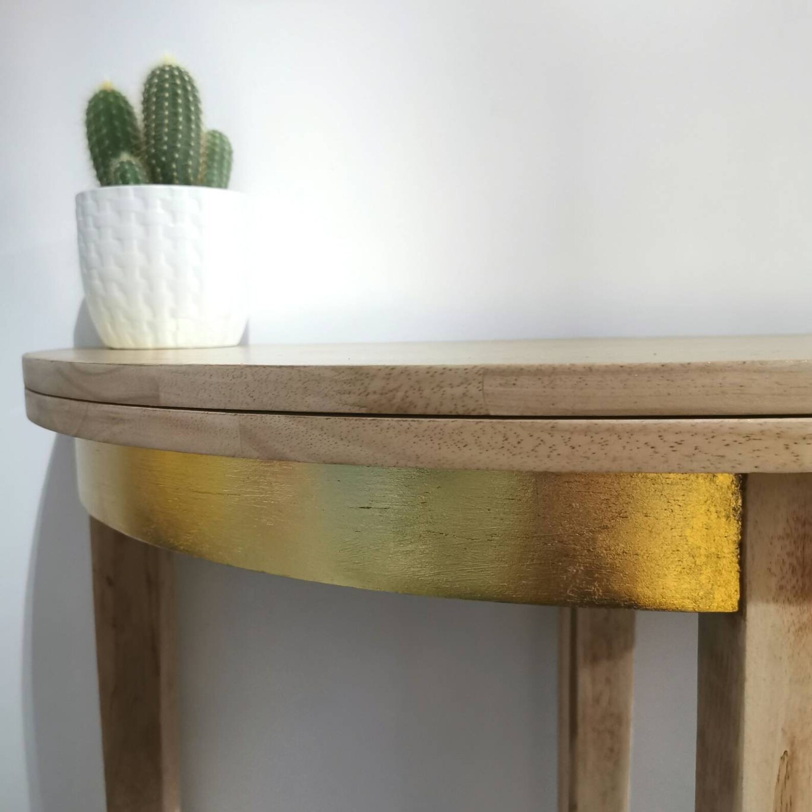Half Moon Console Table Extendable Table Gold Table Hallway Table