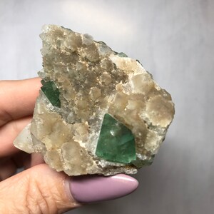 Fluorite on Quartz