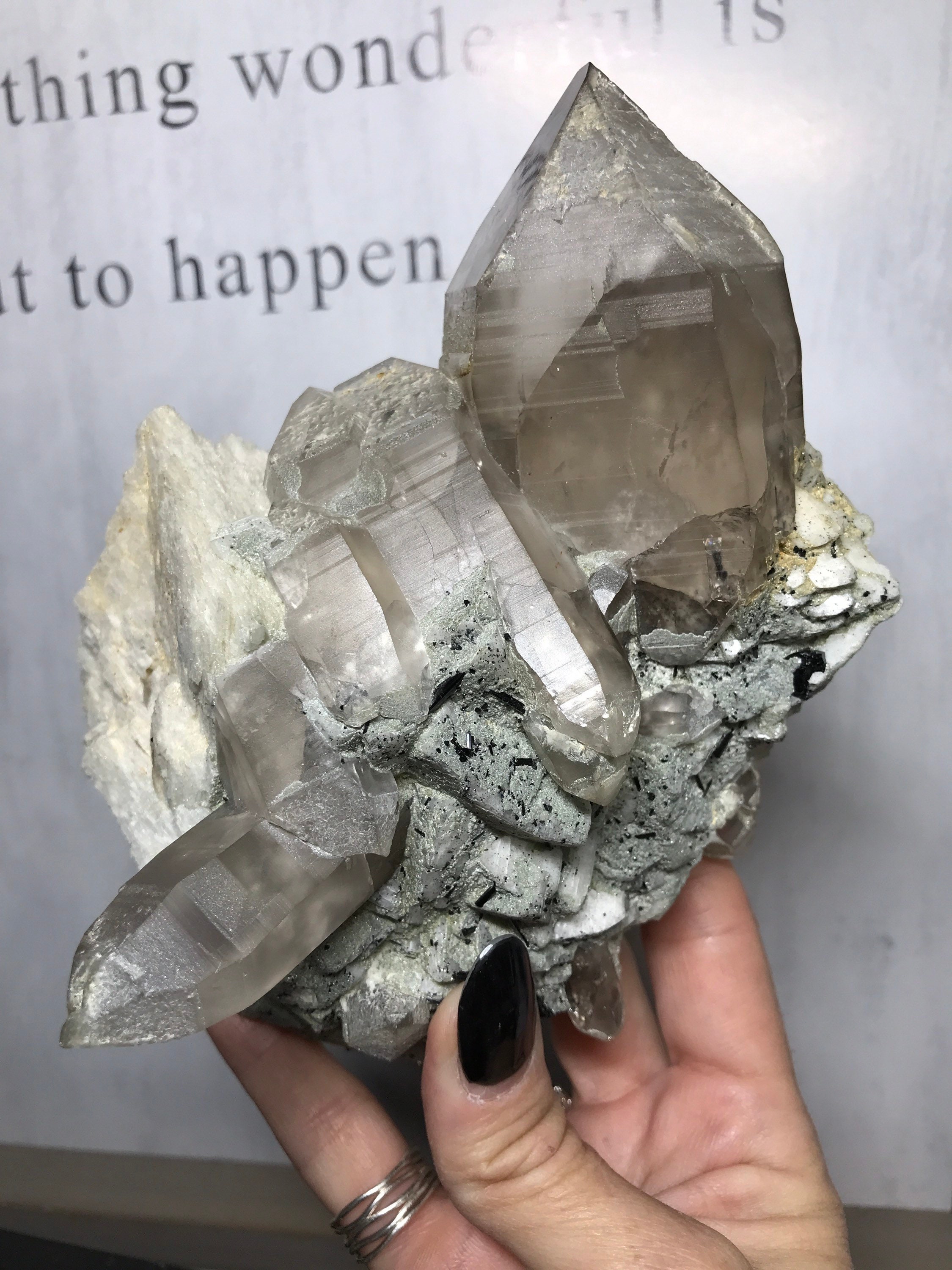 Three Unique Raw Quartz crystal with mica flakes. Beautiful specimen f –  The Clean Slate Company