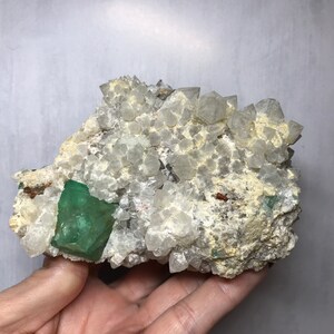 Fluorite on Quartz