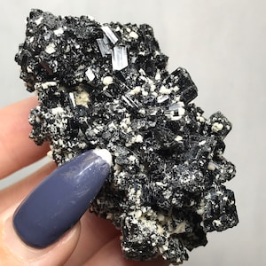 Black Tourmaline with Feldspar