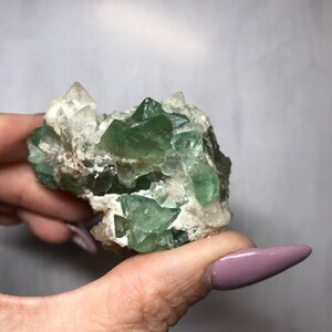 Fluorite on Quartz