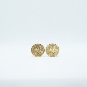 Coin Cufflinks-GREECE, 20 drachmas Coin Cufflinks, 20th year, 40th year, gift for him, present for anniversary, unique gift ideas, special