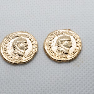 Coin Cufflink - Titus 81AD, Roman Historical Replica Coins, Cufflink with Brass Back, historical gift idea, unique gift ideas, cufflink dad