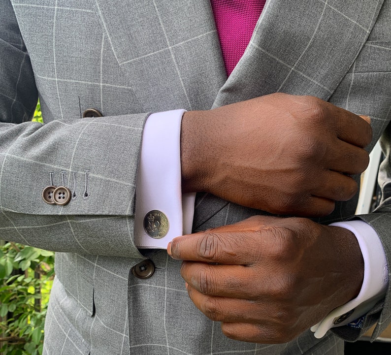 Eritrea 10 cents Choice of Silver or Gunmetal coloured backs stainless steel Coin Cufflinks