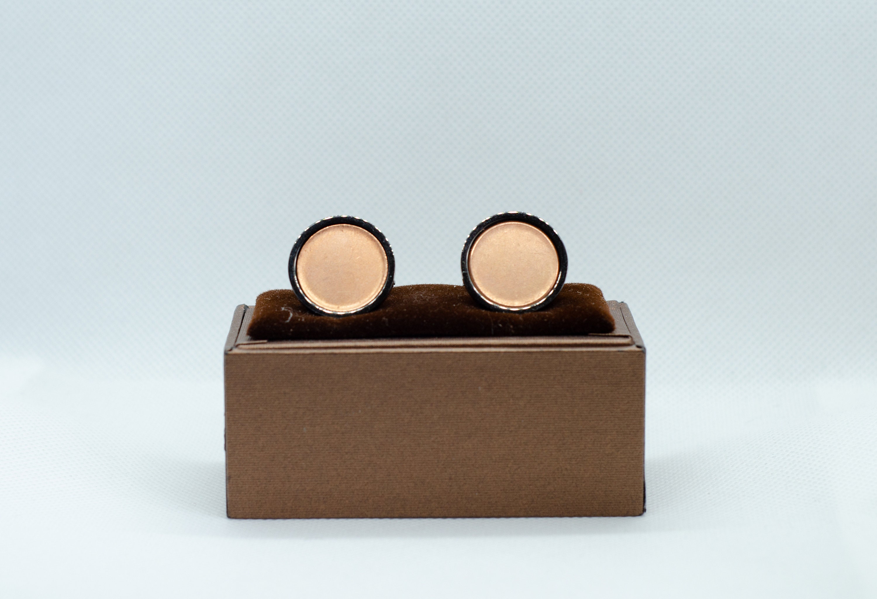 コインカフスボタン - 希少カナダ製、ペニーブランクプランシェット