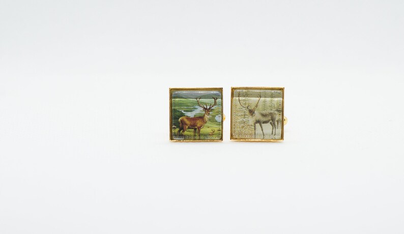 Canada Deer Paper Cufflinks