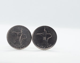 Coin Cufflinks - United Arab Emirates 1 Dirham Coin Cufflinks