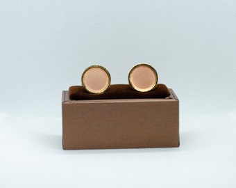 コインカフスボタン - 希少カナダ製、ペニーブランクプランシェット