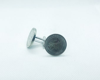 Coin Cufflinks - Argentina 5 Peso, 10 year anniversary, special gift, unique present for men, unusual gift idea, wedding