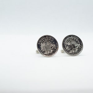 Coin Cufflinks -Canadian Arctic Expedition, 25 Cent Cufflinks, 25th Anniversary Gift, Men&#39;s Anniversary Gift, 50th year, 25th year