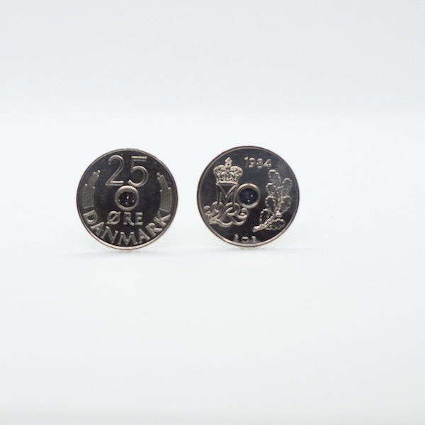 Coin Cufflinks - Denmark, 25 Øre - Frederik IX Coin Cufflink, cuff link for men, 25th year, 50th year, men's accessory, men's style ideas