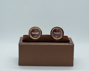 Coin Cufflinks - Fiji 1 Cents- Elizabeth II Coin , Choice of  Gold or Gunmetal coloured backs (stainless steel)