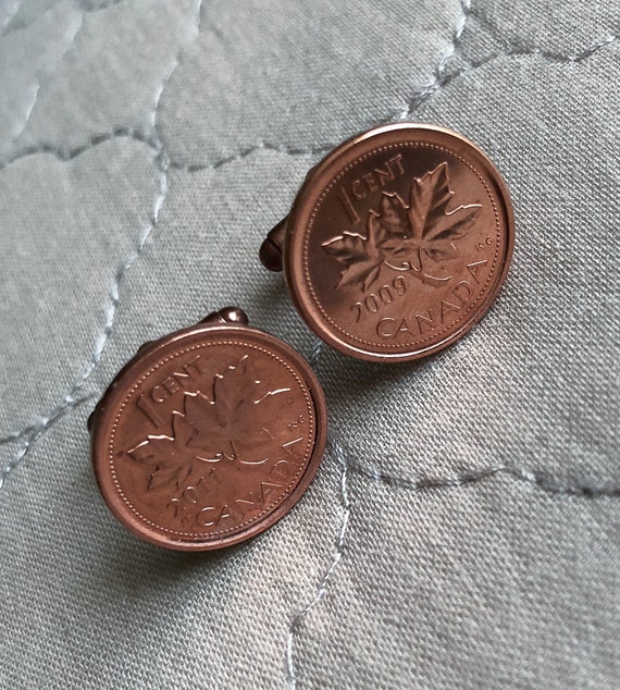 Canadian Penny Coin Cufflinks
