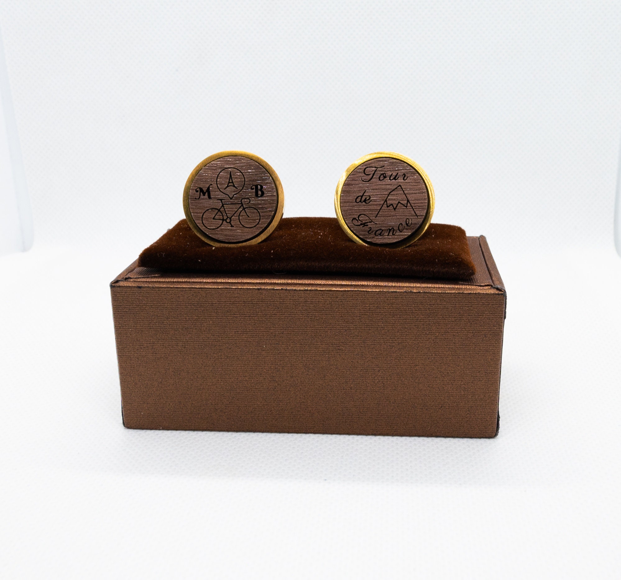 The Lord Of The Tools 1 Paire De Boutons De Manchette En Boi Naturel Style Classique Cadeau Delicat Pour Homme Pere Marie