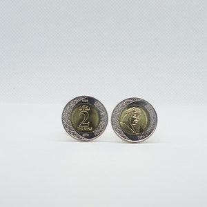 Coin Cufflinks - Saudi Arabia 2 Riyals Salman Coin Cufflinks