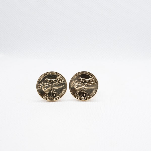 Boutons de manchette pièce - Australie 1 Dollar Coin Cufflinks