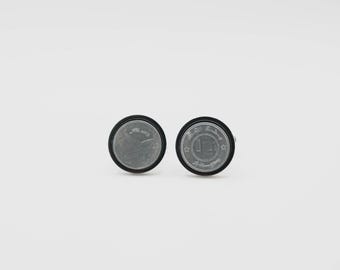 Coin Cufflinks- Algeria 1/4 Dinar, Choice of Black or Gunmetal coloured backs (stainless steel), Wedding Gift, Friends Gift,