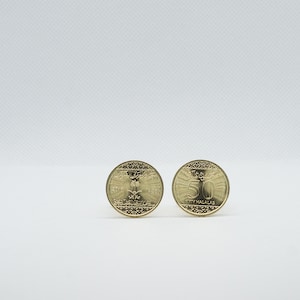 Coin Cufflinks - Saudi Arabia 50 Halalas Salman Coin Cufflinks