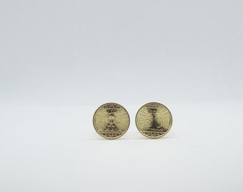 Coin Cufflinks - Saudi Arabia 50 Halalas Salman Coin Cufflinks