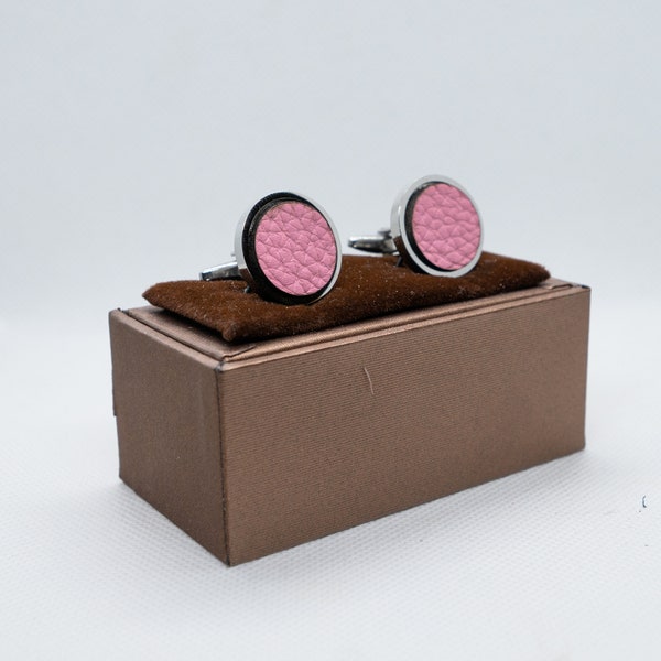 Boutons De Manchette Or Rose & Orange - Modèle 111716 - Occasion En Bon état