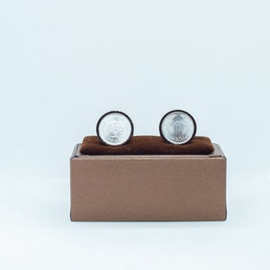 Coin Cufflinks - Tunisia 1 Millieme  Coin, Choice of  Gold or Gunmetal coloured backs (stainless steel)