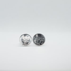 Coin Cufflinks - Indonesia 100 Rupiah Cent Coin Cufflinks