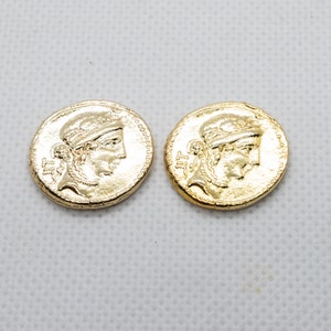 Coin Cufflink - Julius 44 BC, Roman Historical Replica Coins,