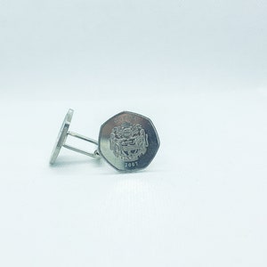 Coin Cufflinks - Guyana 10 Dollars, 10 year anniversary, special gift, unique present for men, unusual gift idea, wedding