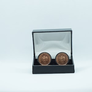 Coin Cufflinks-GREECE, 2 drachmas, Choice of Silver or Gunmetal coloured backs (stainless steel) , gift for uncle, dad, friend, father