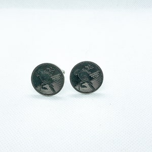 Coin Cufflinks - Columbia 200 Pesos, 10 year anniversary, special gift, unique present for men, unusual gift idea, wedding