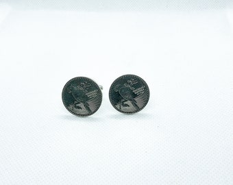 Coin Cufflinks - Columbia 200 Pesos, 10 year anniversary, special gift, unique present for men, unusual gift idea, wedding