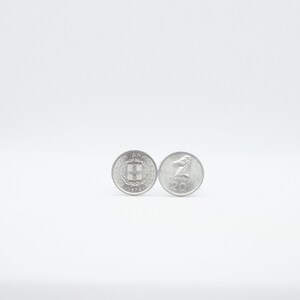 Coin Cufflinks-GREECE, 20 Lepta  Coin Cufflinks, 40th year, 20th year anniversary, cuff link for men, cufflink for him, gift for friend