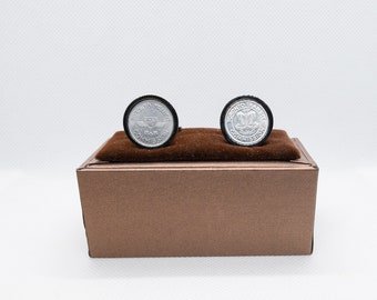 Token Cufflinks-Toronto Transit Commmission, Token Cufflink, TTC Gift, Gift for Him, Choice of Gunmetal coloured backs (stainless steel)