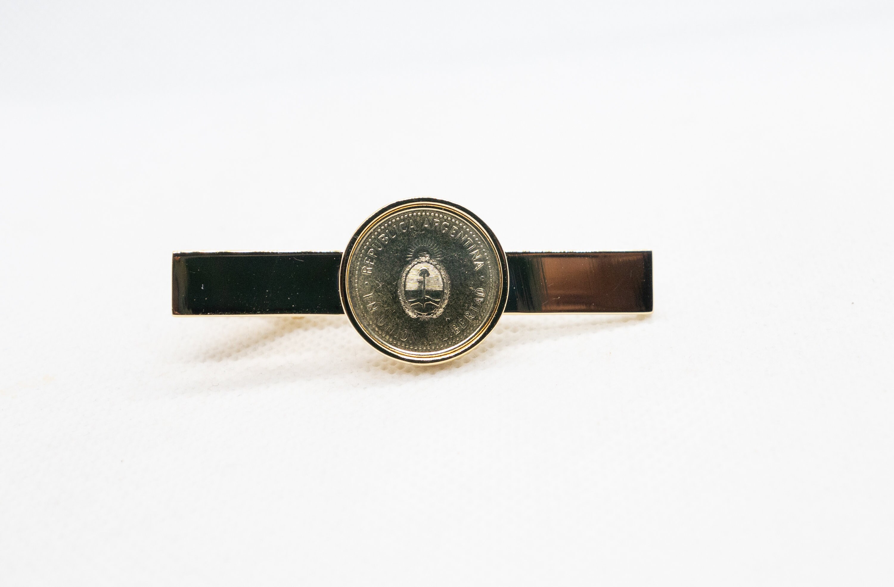 코인 아르헨티나 10 센타보스 타이 클립 - 골드 또는 실버 타이 클립 기념일 선물 웨딩 선물 코인 커프스 단추 웨딩 파티  선물-Freehip.co.kr