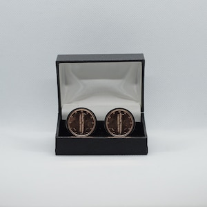Coin Cufflinks - Netherlands, 5 Cent Euro,Choice of Silver or Gunmetal coloured backs (stainless steel), unique gifts, Dutch idea